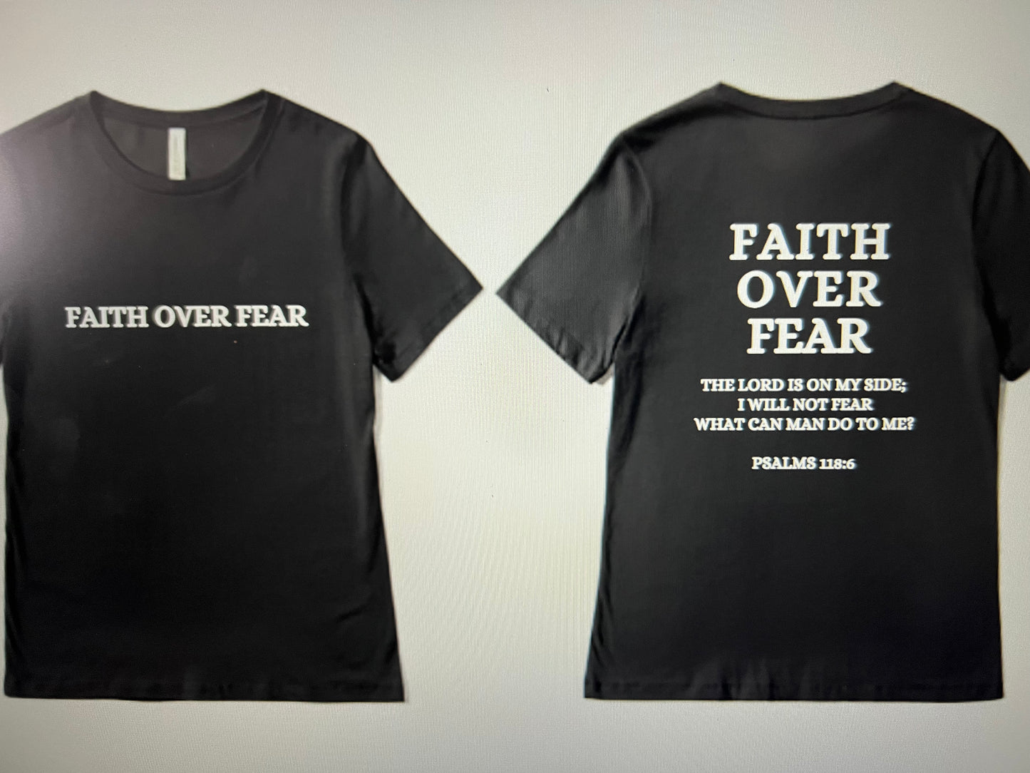 Custom faith over fear